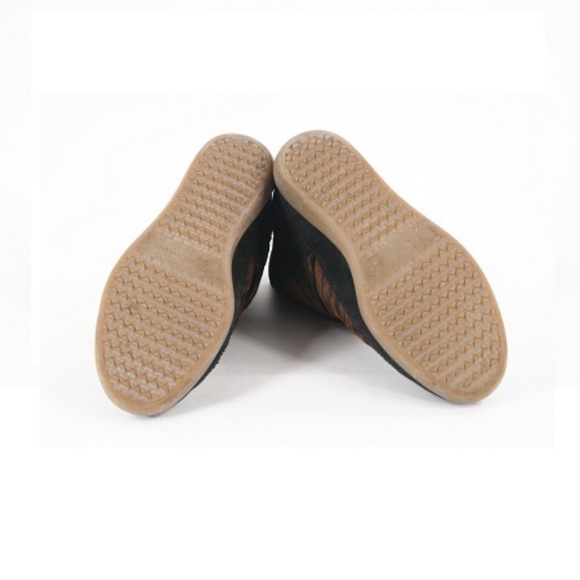 Faux Tiger Print Calf Hair/Suede Wedge Boots - Picture 4 of 6